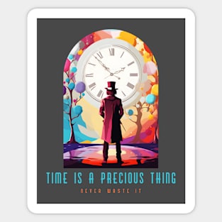 Time Is a Precious Thing Chocolate Factory Sticker